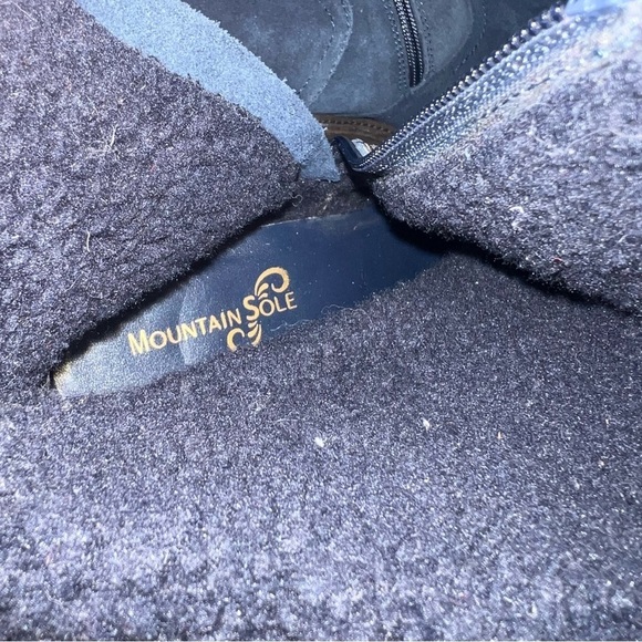 Mountain Sole Navy Suede Heeled Boots - Picture 6 of 8